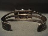 Early 1900's Vintage Navajo Carico Lake Turquoise Native American Jewelry Silver Bracelet-Nativo Arts