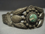 Early 1900's Vintage Navajo Cerrillos Turquoise Native American Jewelry Silver Bracelet-Nativo Arts