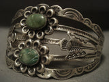 Early 1900's Vintage Navajo Cerrillos Turquoise Native American Jewelry Silver Bracelet-Nativo Arts