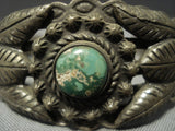 Early 1900's Vintage Navajo Cerrillos Turquoise Native American Jewelry Silver Bracelet-Nativo Arts