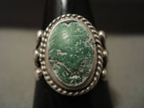 Early 1900's Vintage Navajo Cerrillos Turquoise Native American Jewelry Silver Ring-Nativo Arts