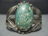 Early 1900's Vintage Navajo Cerrillos Turquoise Setrling Native American Jewelry Silver Bracelet-Nativo Arts
