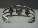 Early 1900's Vintage Navajo Cerrillos Turquoise Sterling Native American Jewelry Silver Bracelet Old-Nativo Arts