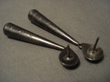 Early 1900's Vintage Navajo Dangling Native American Jewelry Silver Earrings-Nativo Arts