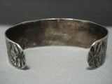 Early 1900's Vintage Navajo Green Turquoise Sterling Native American Jewelry Silver Bracelet Old Cuff-Nativo Arts
