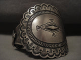 Early 1900's Vintage Navajo Hand Pounded Coin Native American Jewelry Silver Bracelet- Opulent Quality-Nativo Arts