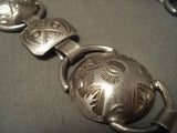 Early 1900's Vintage Navajo Hand Pounded Native American Jewelry Silver Necklace-Nativo Arts