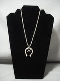 Early 1900's Vintage Navajo Ingot Naja Native American Jewelry Silver Necklace Old Jewelry-Nativo Arts