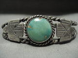 Early 1900's Vintage Navajo Native American Jewelry jewelry Cerrillos/royston Turquoise Woiled Bracelet-Nativo Arts