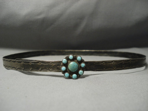 Early 1900's Vintage Navajo Native American Jewelry jewelry Hand Hammered Concho Belt Hat Band Hatband-Nativo Arts