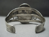 Early 1900's Vintage Navajo Native American Jewelry jewelry Petrified Wood Sterling Silver Bracelet-Nativo Arts