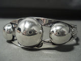 Early 1900's Vintage Navajo 'Native American Jewelry Silver Bulb' Native American Jewelry Silver Bracelet Old-Nativo Arts