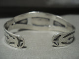 Early 1900's Vintage Navajo 'Native American Jewelry Silver Bulb' Native American Jewelry Silver Bracelet Old-Nativo Arts