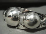 Early 1900's Vintage Navajo 'Native American Jewelry Silver Bulb' Native American Jewelry Silver Bracelet Old-Nativo Arts