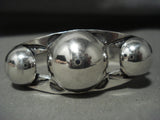 Early 1900's Vintage Navajo 'Native American Jewelry Silver Bulb' Native American Jewelry Silver Bracelet Old-Nativo Arts