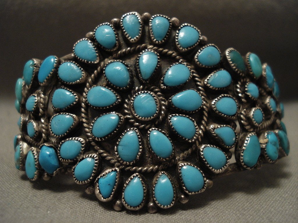 Early 1900's Vintage Navajo Turquoise Native American Jewelry