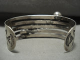 Early 1930's Vintage Navajo Hand Wrought Native American Jewelry Silver Bead Bracelet Old-Nativo Arts