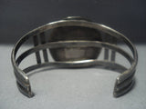 Early #8 Turquoise Vintage Navajo Native American Jewelry jewelry Sterling Silver Bracelet-Nativo Arts