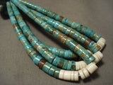 Early And Absolutely Incredible Vintage Santo Domingo Green Turquoise Necklace-Nativo Arts