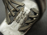 Early And More Rare Vintage Oscar Alexius Gold Kachina Native American Jewelry Silver Ring-Nativo Arts