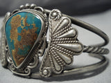 Early Museum Quality Vintage Native American Jewelry Navajo Plt Mntn Turquoise Sterling Silver Bracelet-Nativo Arts