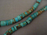 Early Number 8 Deposit Vintage Navajo Turquoise Native American Jewelry Silver Necklace-Nativo Arts