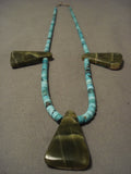 Early Santo Domingo Turquoise Coral Heishi Inlay Necklace-Nativo Arts