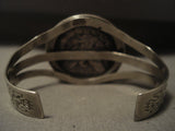 Early Vintage Navajo 1880 Coin Native American Jewelry Silver Bracelet Old-Nativo Arts