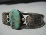 Early Vintage Navajo Apache Turquoise Sterling Silver Native American Jewelry Bracelet-Nativo Arts