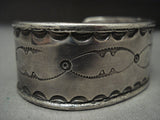 Early Vintage Navajo Hand Forged Ingot Native American Jewelry Silver Heavy Native American Jewelry Silver Bracelet Old-Nativo Arts