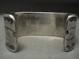 Early Vintage Navajo Hand Forged Ingot Native American Jewelry Silver Heavy Native American Jewelry Silver Bracelet Old-Nativo Arts