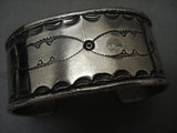 Early Vintage Navajo Hand Forged Ingot Native American Jewelry Silver Heavy Native American Jewelry Silver Bracelet Old-Nativo Arts
