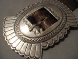 Early Vintage Navajo Hand Tooled Native American Jewelry Silver Concho Belt-Nativo Arts