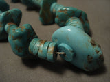 Early Vintage Navajo Native American Jewelry jewelry Number 8 #8 Turquoise Nugget Necklace Old Vtg Antique-Nativo Arts