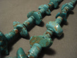 Early Vintage Navajo Native American Jewelry jewelry Number 8 #8 Turquoise Nugget Necklace Old Vtg Antique-Nativo Arts
