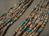 Early Vintage Navajo Native American Jewelry jewelry Turquoise Heishi Necklace Old-Nativo Arts