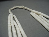 Early Vintage Navajo Native American Jewelry jewelry White Heishi Turquoise Spiny Oyster Necklace Old-Nativo Arts