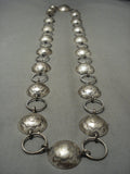 Early Vintage Navajo 'Native American Jewelry Silver Button' Concho Belt/ Necklace-Nativo Arts