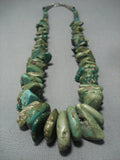 Early Vintage Navajo Royston Turquoise Sterling Native American Jewelry Silver Necklace Old-Nativo Arts