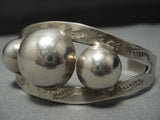 Early Vintage Navajo Sterling Silver Bulb Native American Jewelry Bracelet Old-Nativo Arts