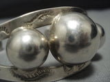Early Vintage Navajo Sterling Silver Bulb Native American Jewelry Bracelet Old-Nativo Arts