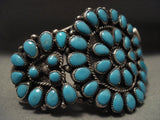 Early Vintage Navajo 'Sun Turquoise' Native American Jewelry Silver Bracelet-Nativo Arts