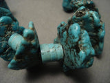 Early Vintage Santo Domingo Turquoise Nugget Heishi Necklace-Nativo Arts