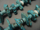 Early Vintage Santo Domingo Turquoise Nugget Heishi Necklace-Nativo Arts