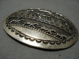 Marvelous Vintage Native American Navajo Sterling Silver Henry Morgan Pin Old-Nativo Arts