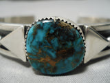 Important Native American Navajo Jeanette Dale Royston Turquoise Sterling Silver Bracelet-Nativo Arts