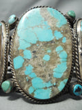 One Of The Best Ever Vintage Native American Navajo #8 Turquoise Sterling Silver Bracelet-Nativo Arts