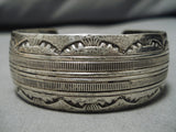 Superior Vintage Navajo Sun Plant Sterling Silver Native American Bracelet Cuff-Nativo Arts