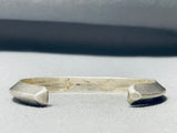 Thicker Vintage Native American Navajo Traingular Cuff Sterling Silver Bracelet-Nativo Arts