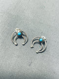 Wonderful Native American Navajo Turquoise Sterling Silver Earrings-Nativo Arts